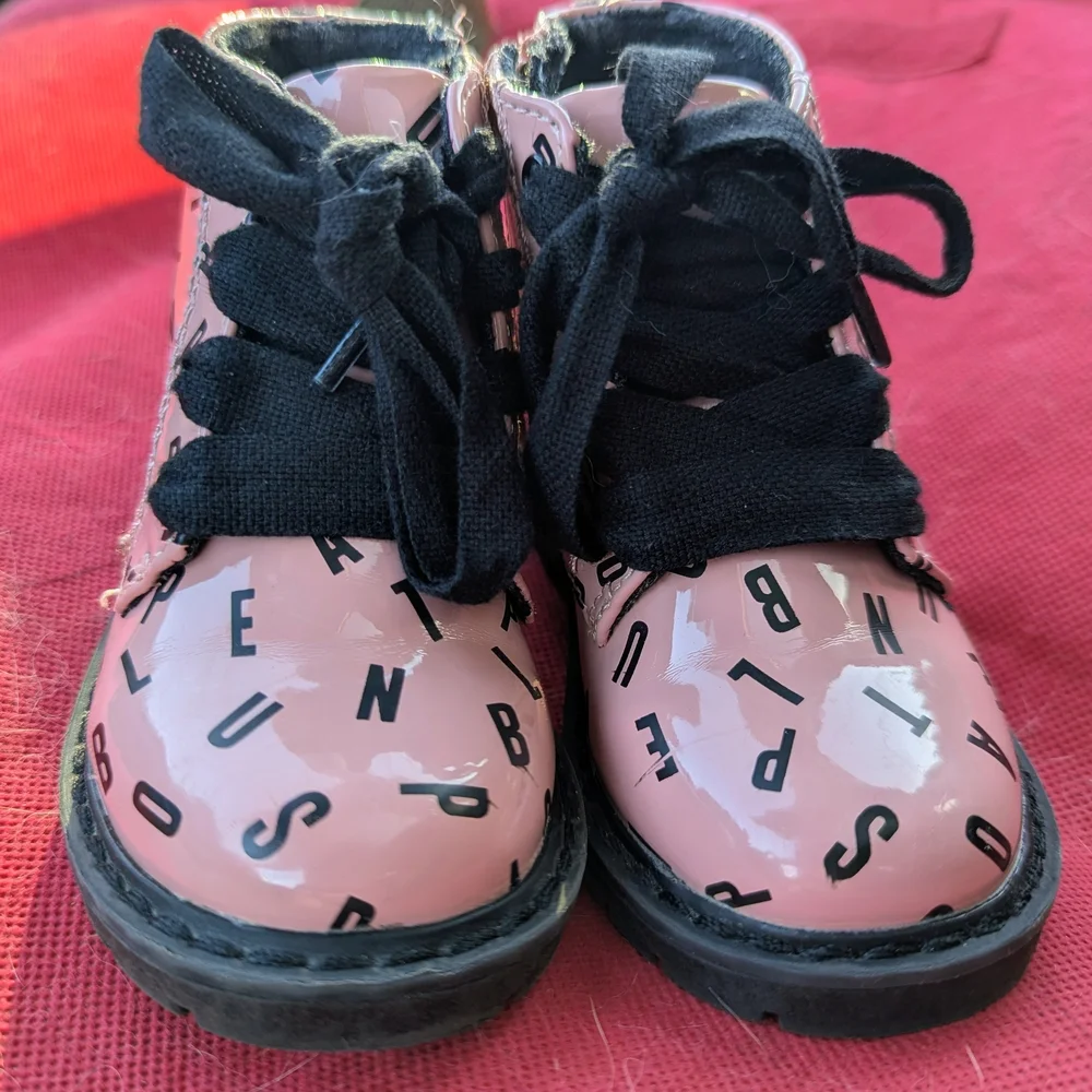 Zara Baby Toddler Alphabet Boots with Black Laces